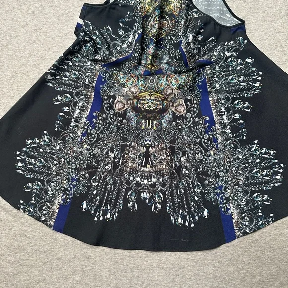 Unique Digital Print Trapeze Hem Tank Top - Picture 14 of 15